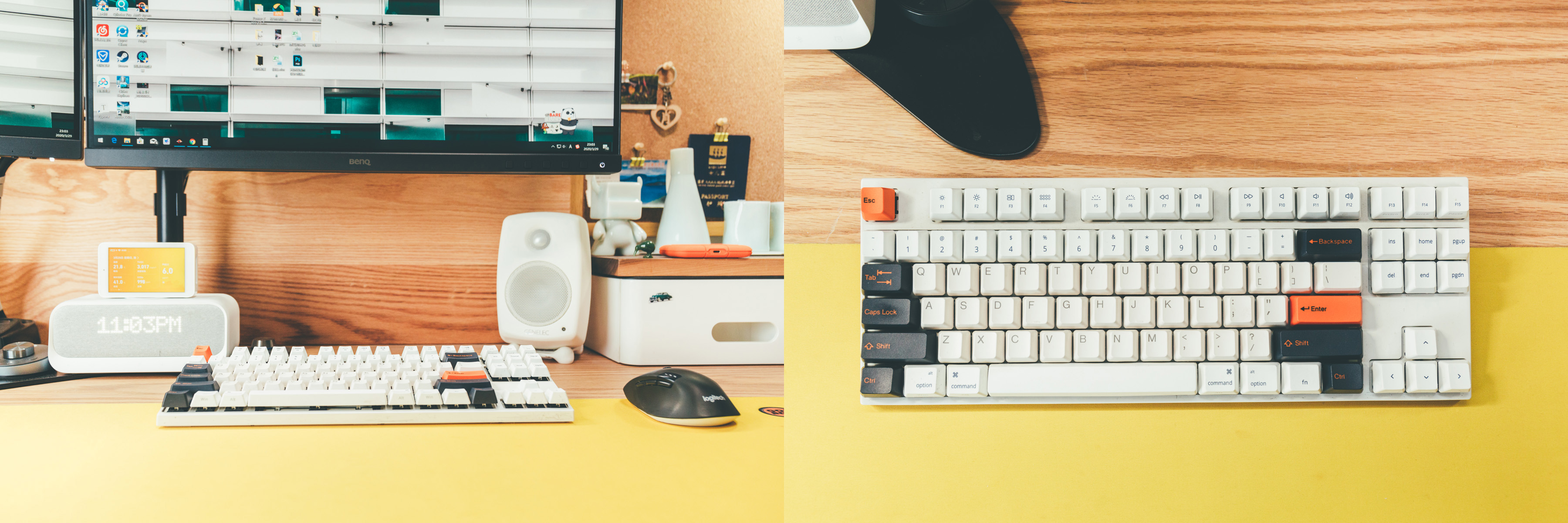 键帽推荐高颜值搭配透明键盘,机械键盘键帽推荐大全套