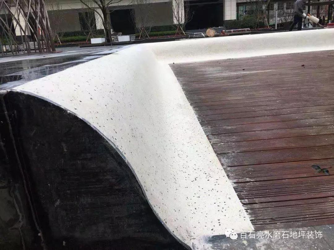 「工程案例」茶园财信融创九阙府景观水磨石施工