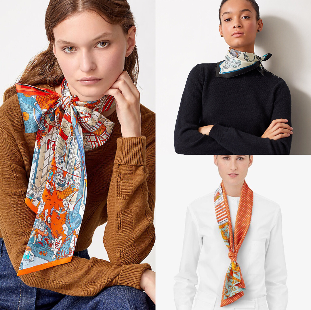 最简单的爱马仕丝巾打法,爱马仕lindy丝巾系法