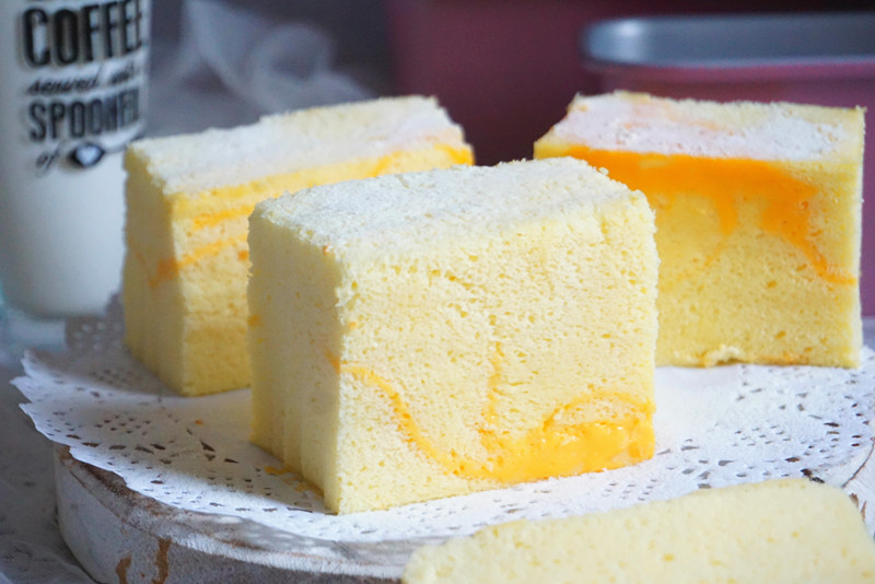 夏妈芝士古早味蛋糕做法,最简单的网红古早蛋糕不用烤箱