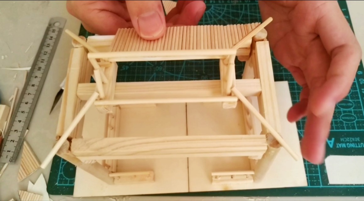 简单凉亭制作手工,木制凉亭小制作