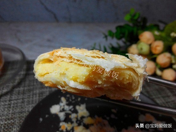 自制平底锅版酥皮绿豆饼,简易的酥皮绿豆饼教程