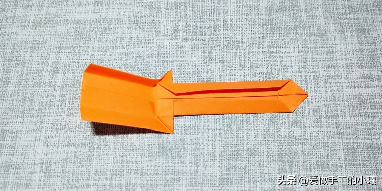 简单的折纸宝剑,折纸手工8-10岁武器宝剑图片