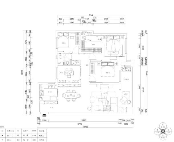 汉江一品120平装修案例,襄阳越秀装修风格效果图