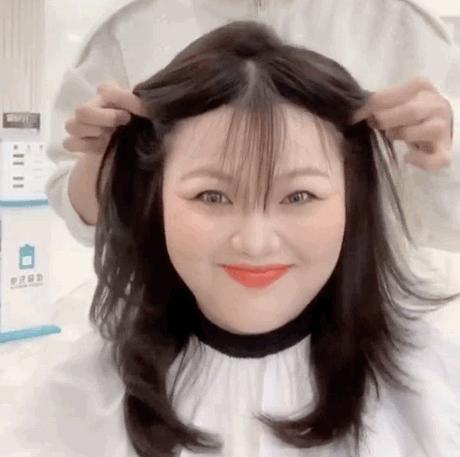 适合大圆脸的发型,圆脸女士短发发型