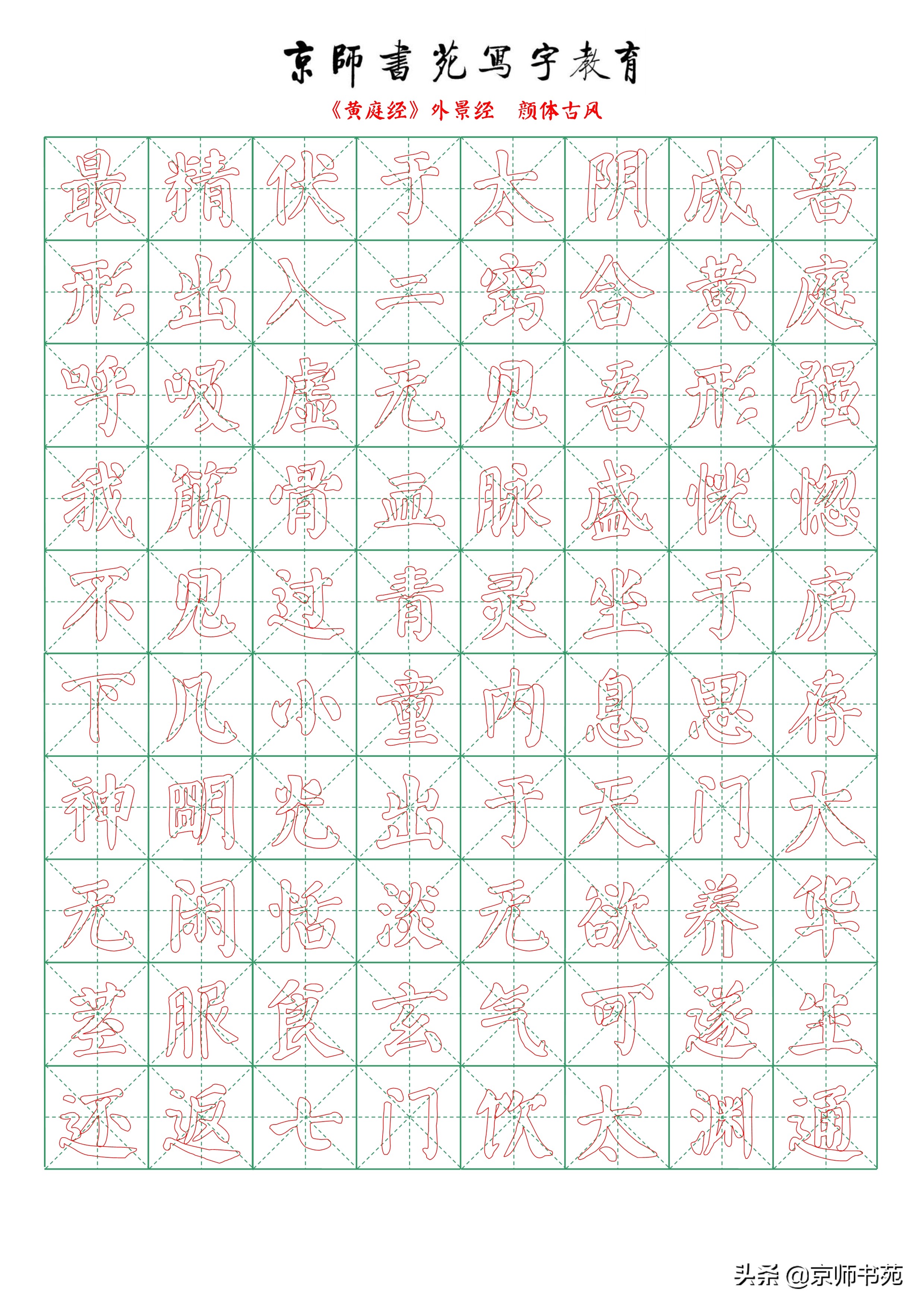 黄庭经单字放大高清,黄庭经临摹要点指南