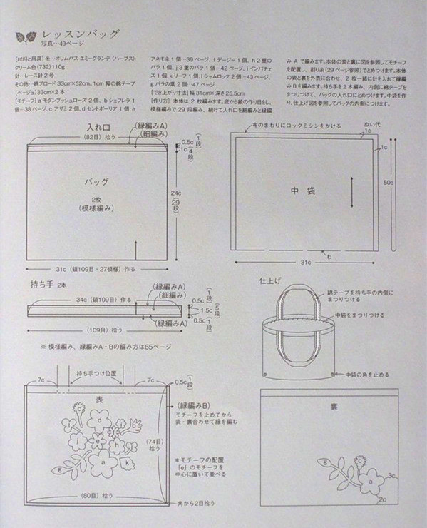 立体感满满的爱尔兰钩针拼花手提包包