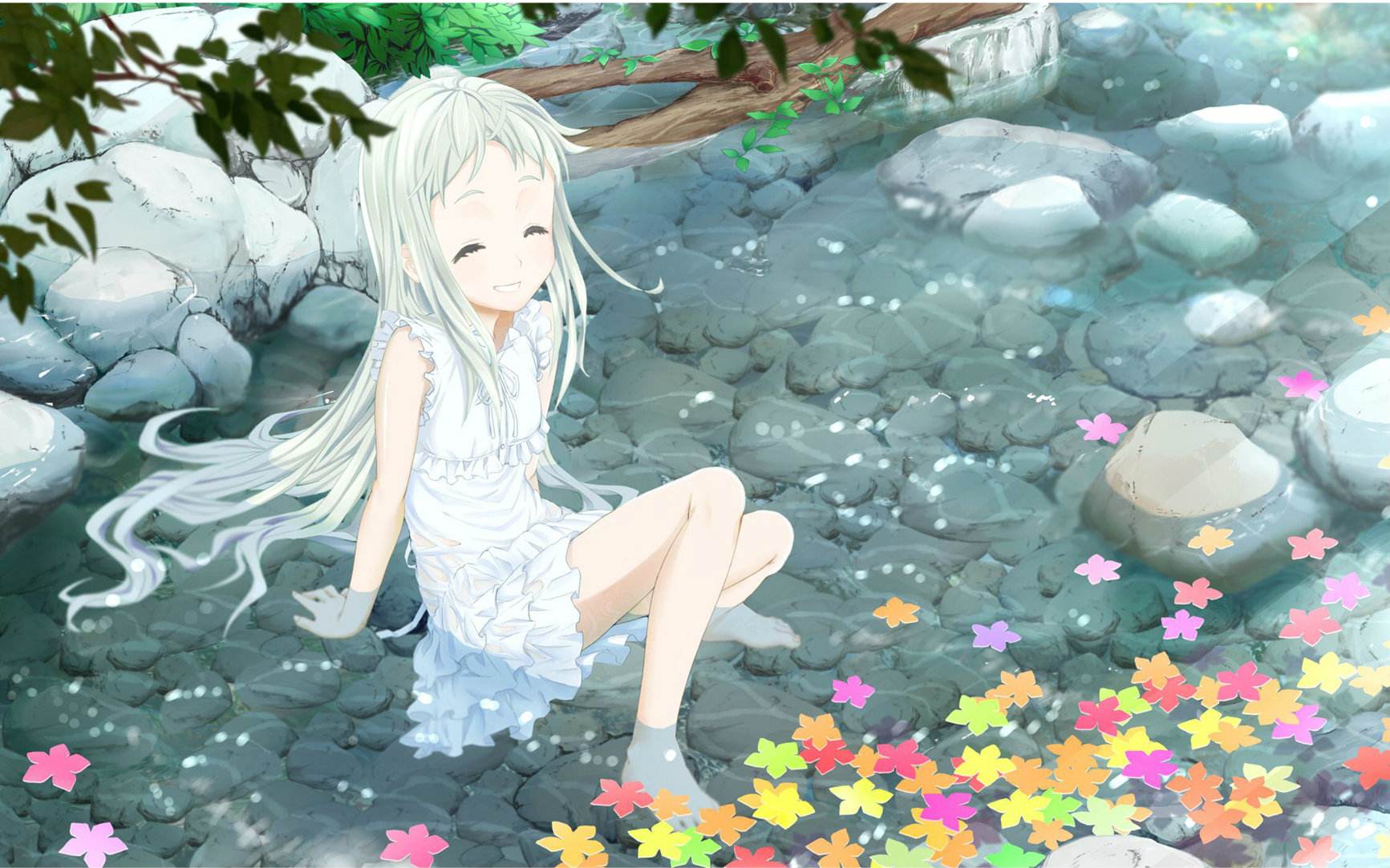 未闻花名重逢,未闻花名桥上相遇的片段