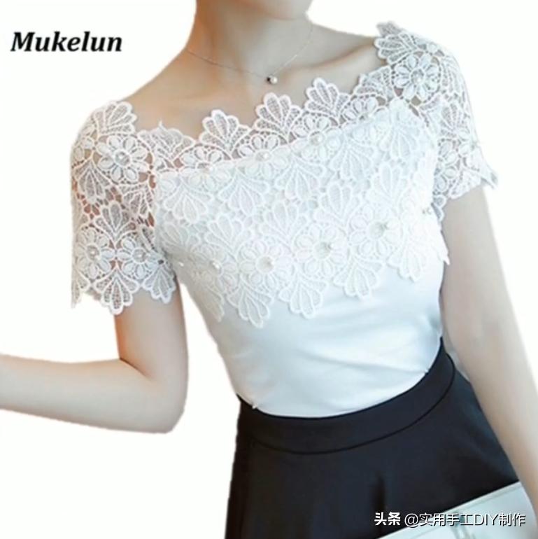 衬衫蕾丝上衣女设计感,新款设计感小众女装长袖蕾丝衬衫