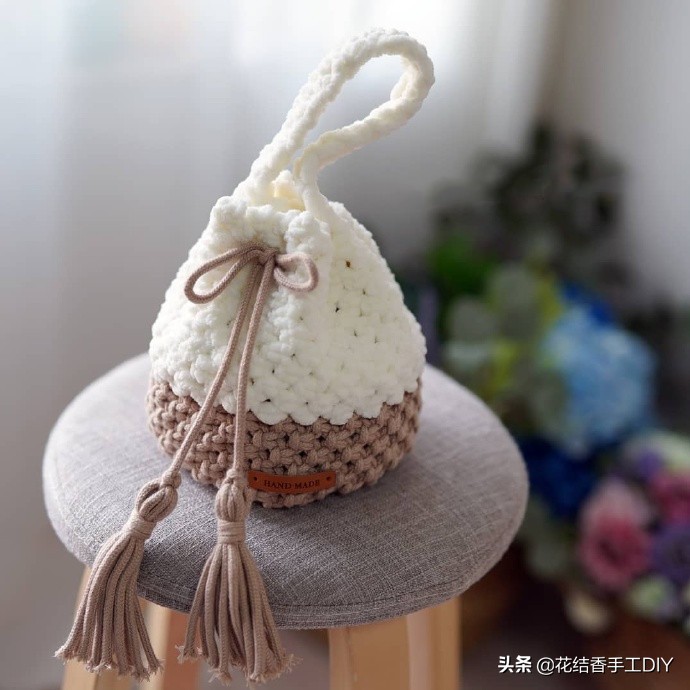 好看的毛线编织小包包,春天里的小包包