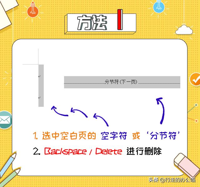 word竖纸张变横纸张空白页删不掉,officeword最后一页空白页怎么删