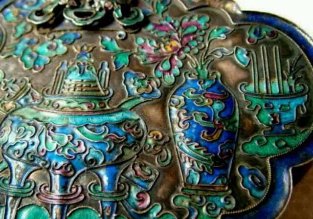 珐琅古法长命锁,最贵的古代银锁