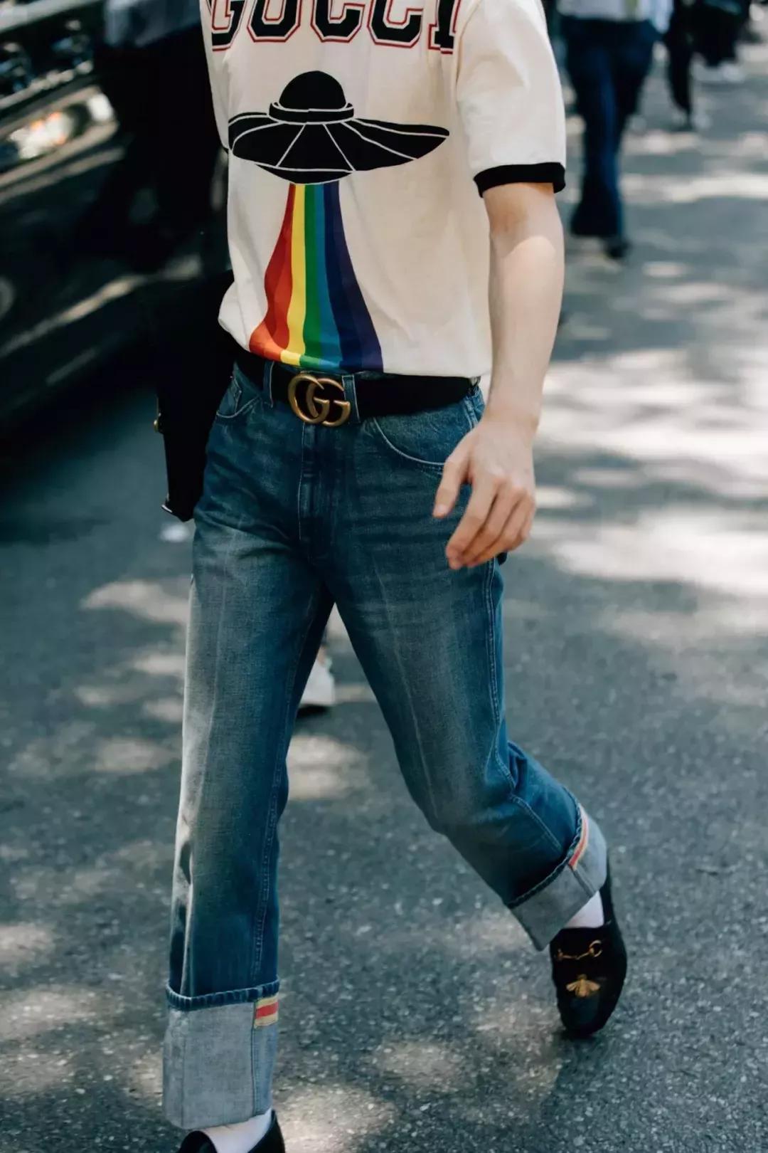 gucci双g皮带搭配男士,gucci双g皮带现在还流行吗