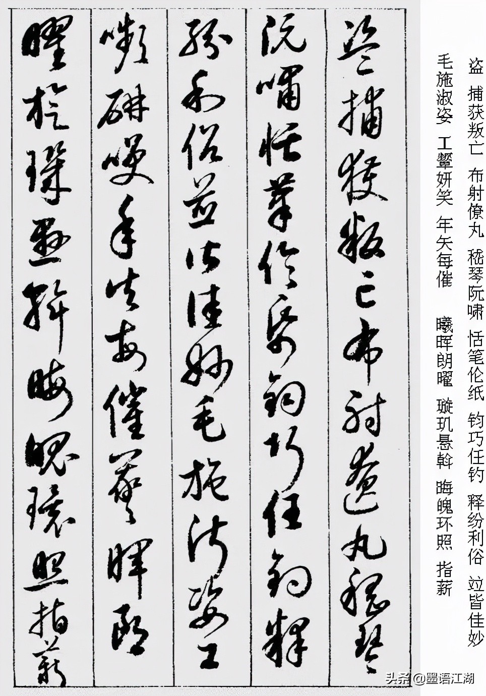 国宝档案启功草书千字文,启功千字文草书临写视频