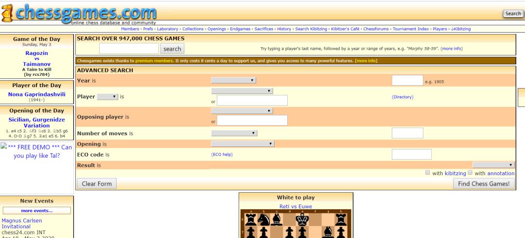 国际象棋界常用的那些网站