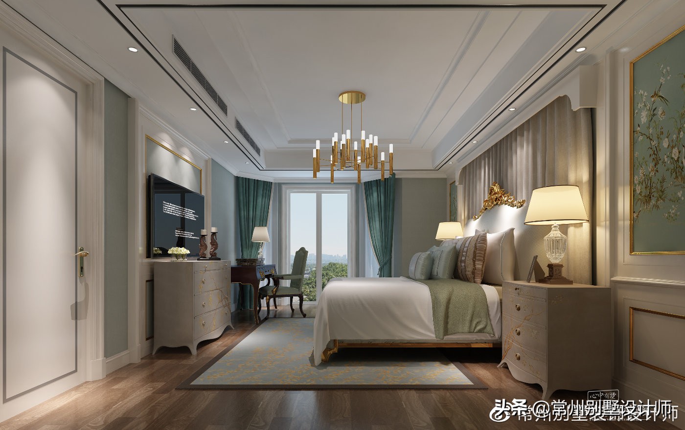 常州新中式别墅装修图,常州法式轻奢别墅装修