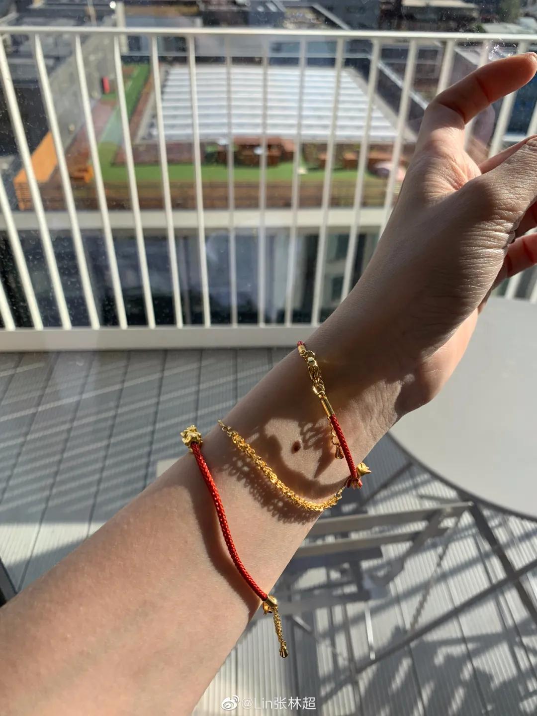 金晨小红绳手链戴哪只手好,金晨同款红绳手链多少钱