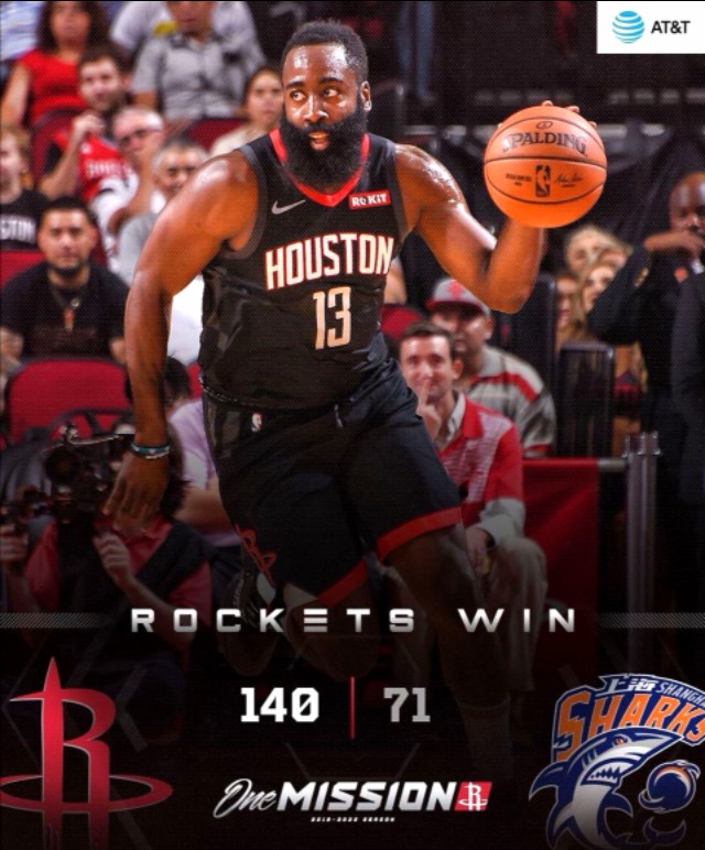 火箭哈登第一场比赛,火箭哈登首秀惊艳全场