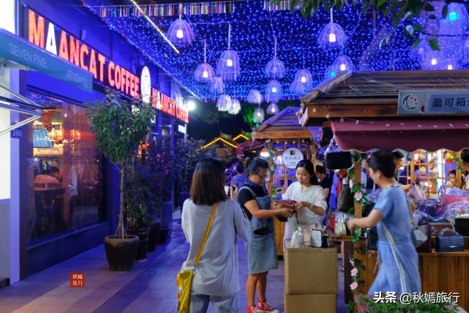 常熟塔路夜景,常熟方塔夜巷夜景