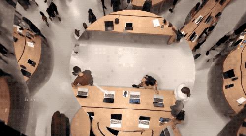 苹果店外立面效果图,苹果最大店面设计图