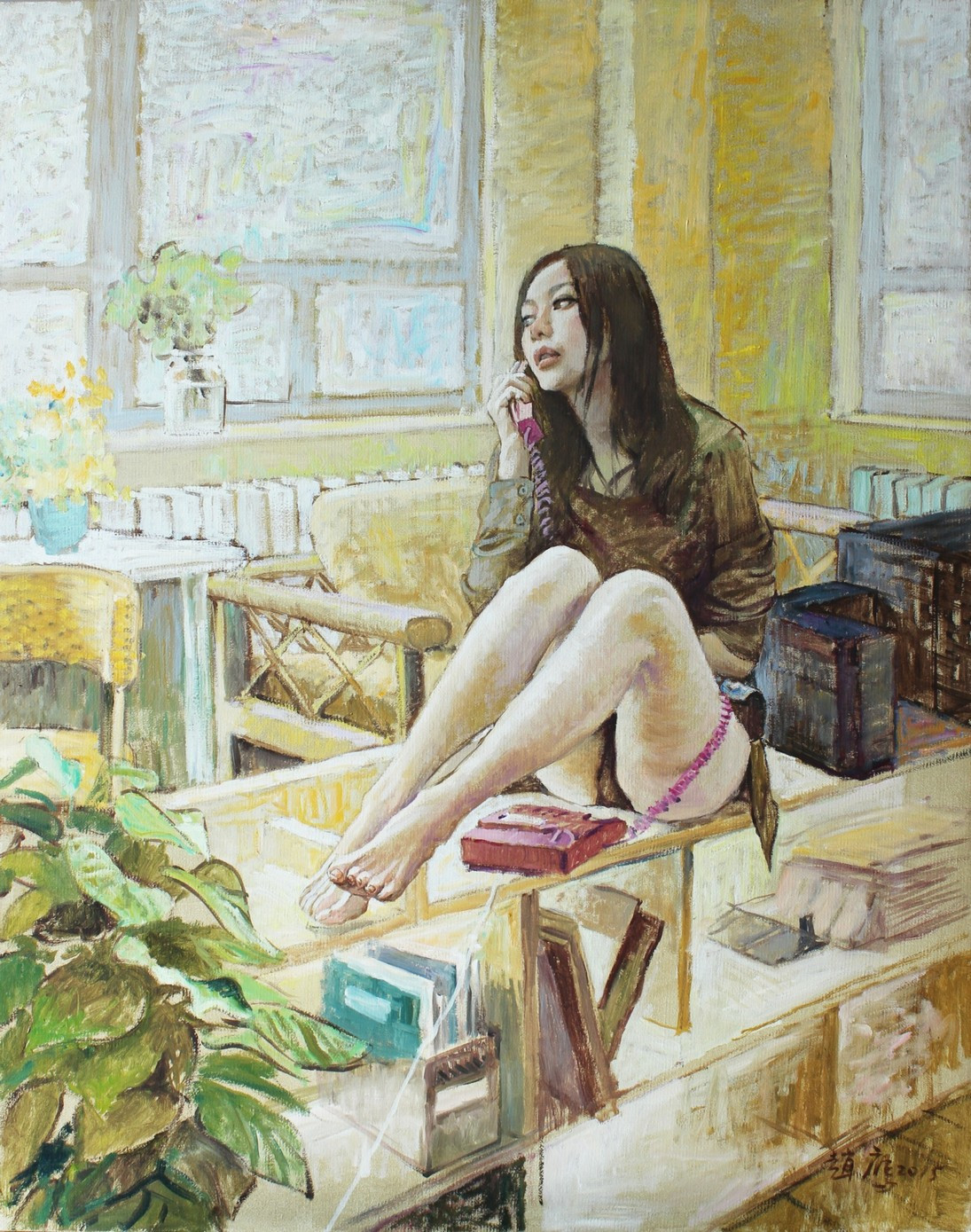 柠檬汁氤在水中　角落里美人如茵——画家赵鹰的写意油画