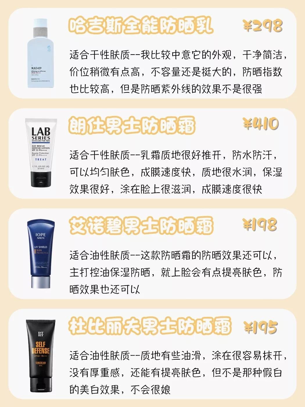 十款超好用的男士防晒霜推荐,什么男士防晒霜平价又好用