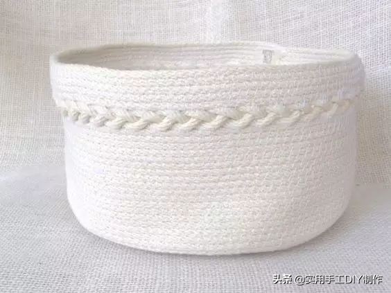 手工用绳子编织篮子简单又好看,怎样手工编篮子