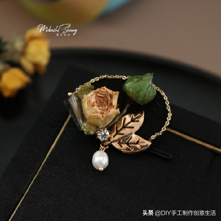 永生花首饰手工diy制作,制作永生花首饰