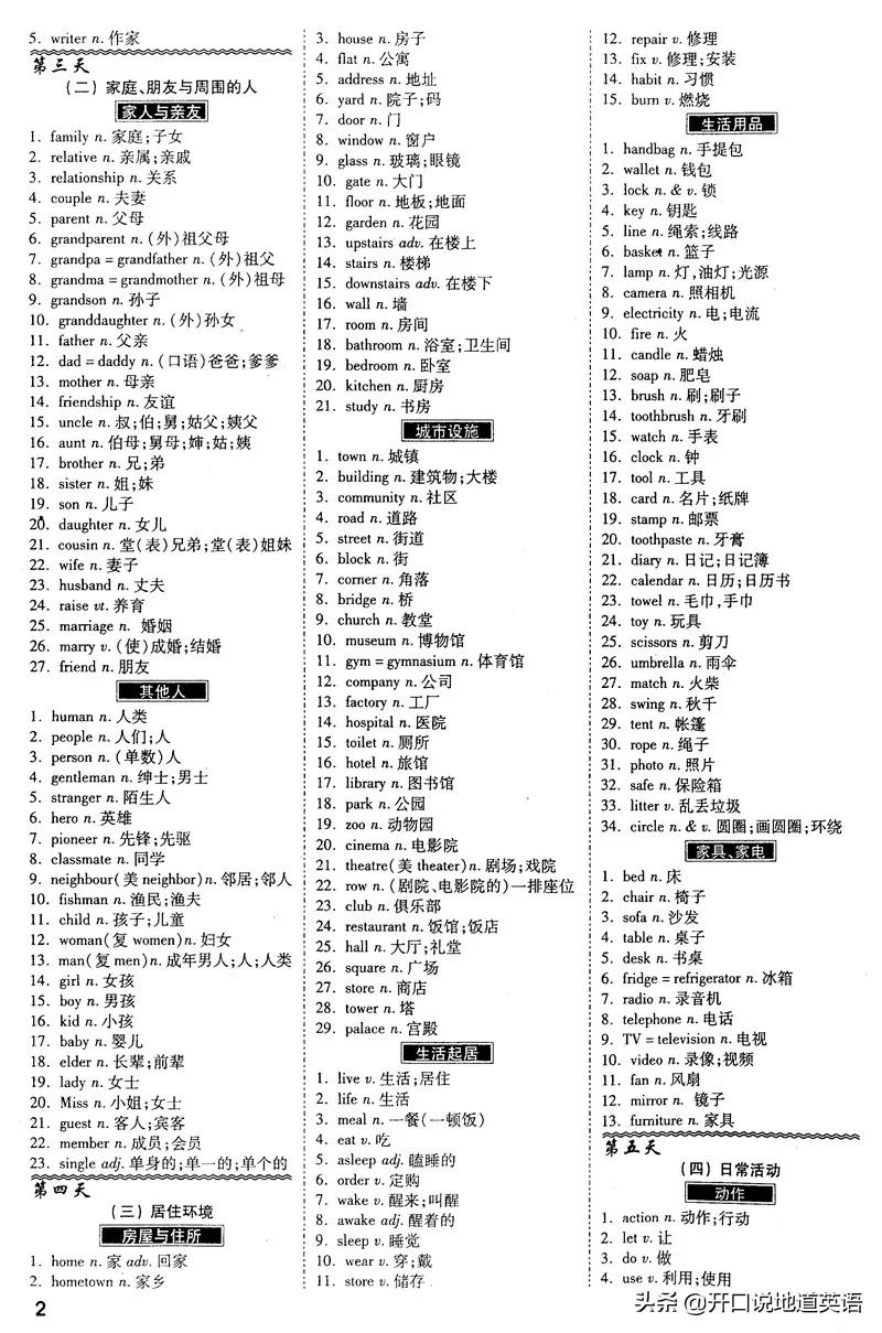 200个句子搞定初中英语1600单词,一张纸单词记忆方法