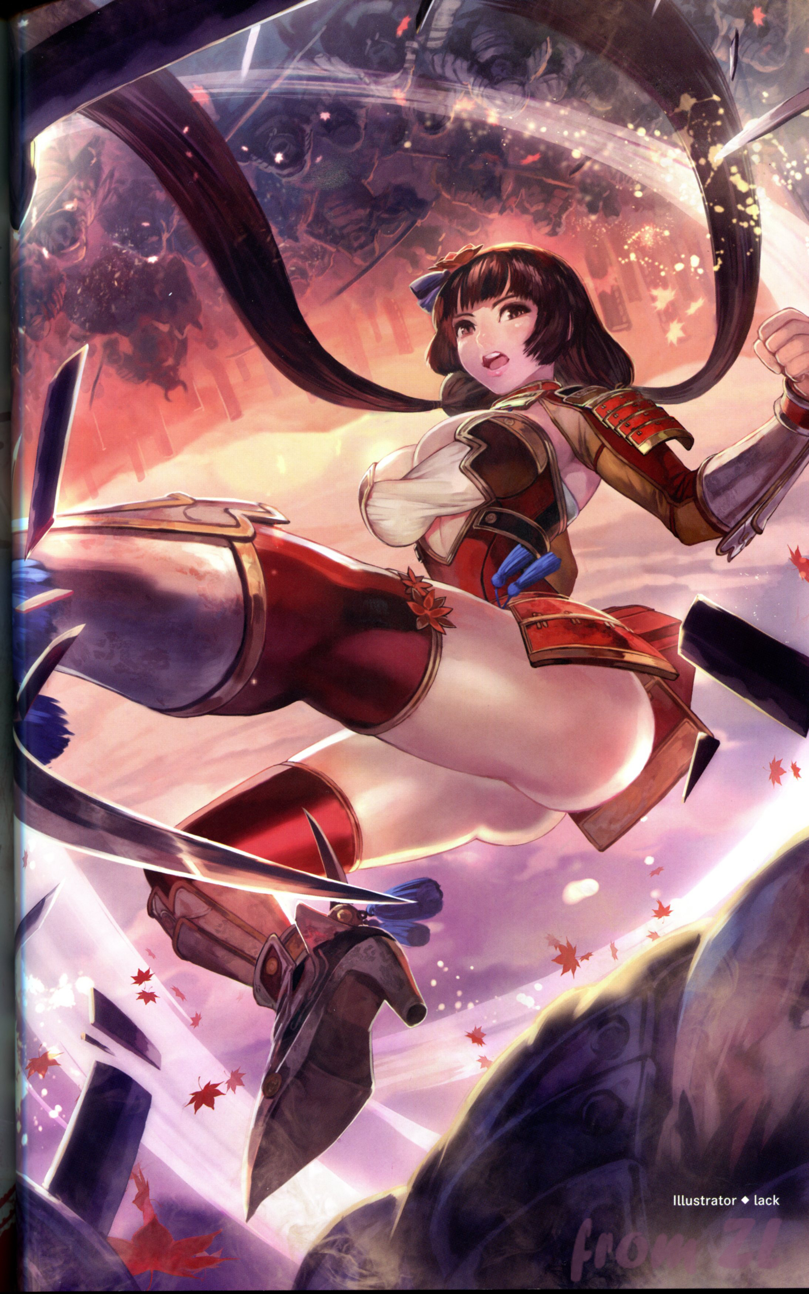 战国无双4设定角色原画集，神无双极意55名武将CG插画壁纸欣赏