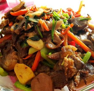 新疆羊杂最正宗的做法,新疆风味羊杂