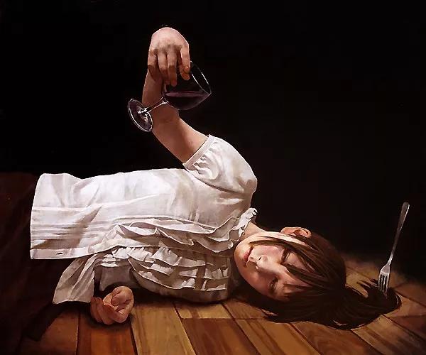 油画日系动漫,油画里的唯美少女