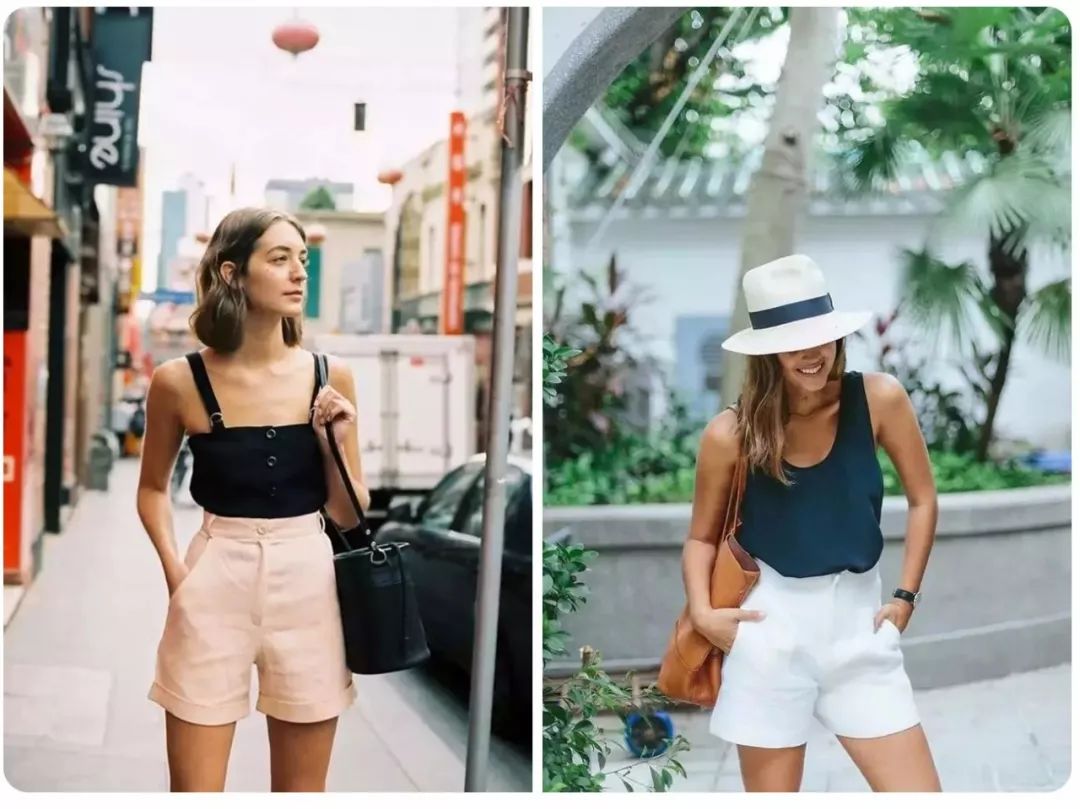 夏天穿蓝色短裤上衣穿什么好看,夏天哪几种短裤不要穿