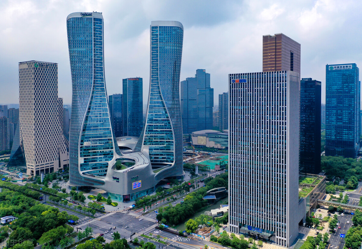 杭州地标性高楼,杭州双子塔高楼图