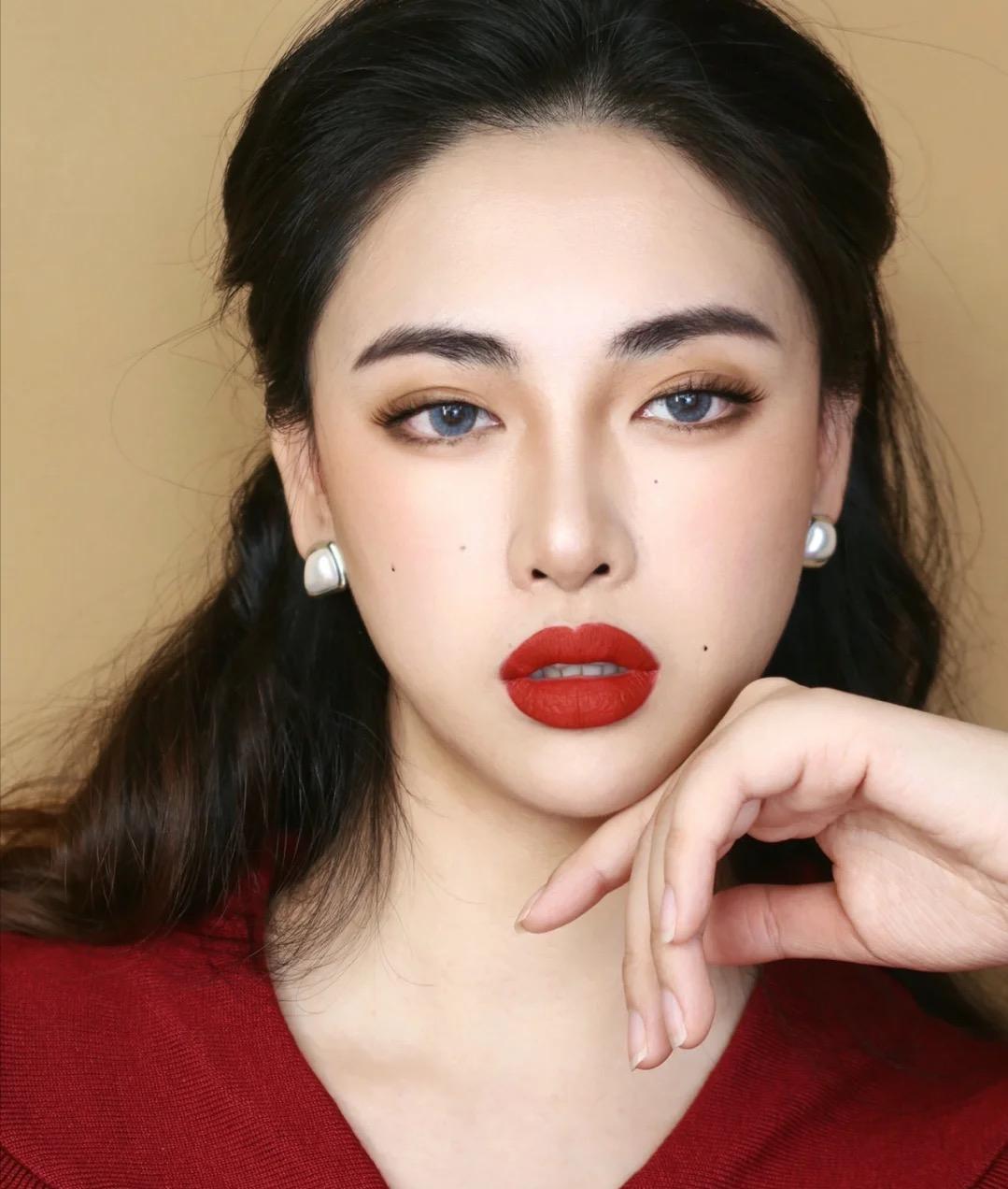 合照专属口红色,合照上镜口红