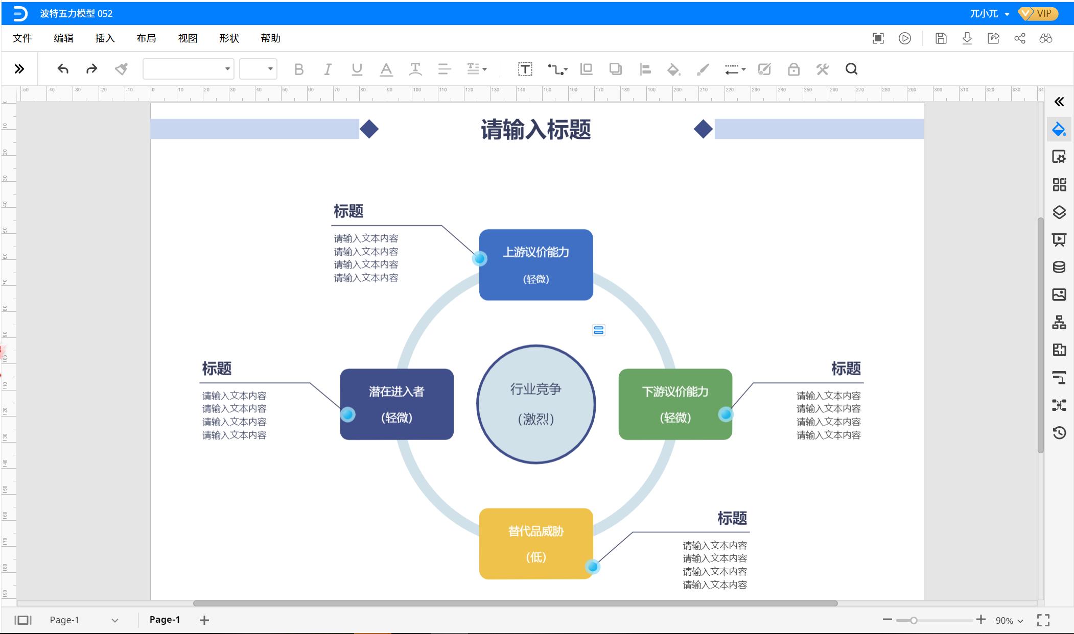 波特图画法讲解,波特五力图简单画法