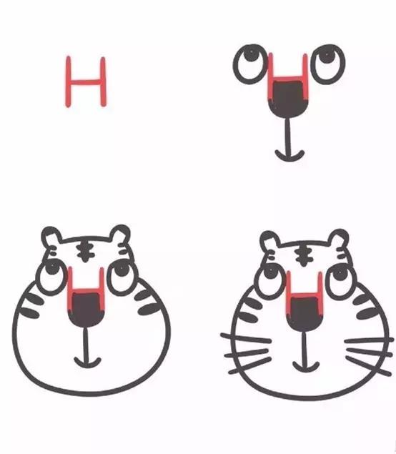 26个字母趣味简笔画动物,26个英文字母趣味简笔画