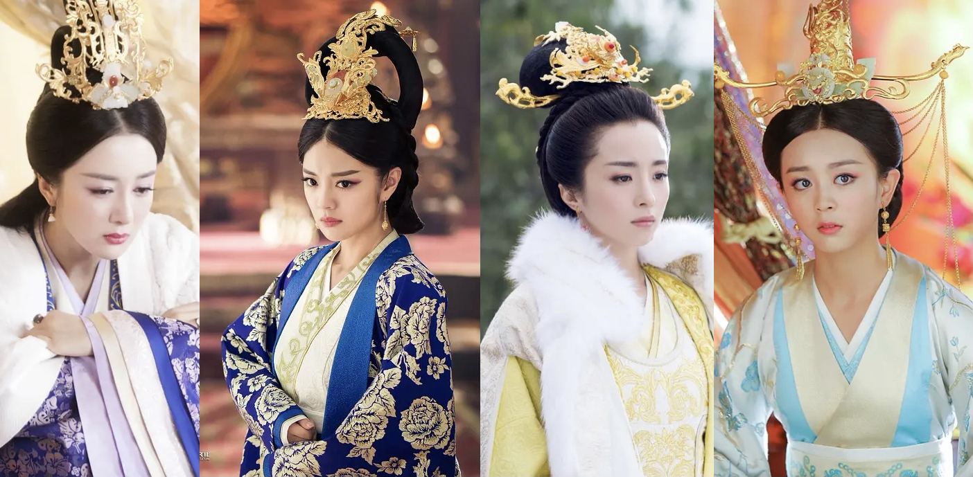 无刘海古装发型编发,古装编发齐刘海