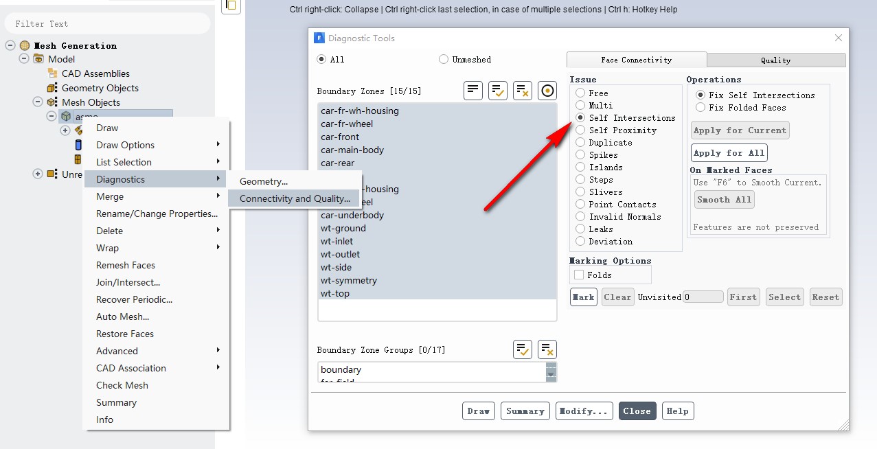 fluentmeshing网格数量在哪看,fluentmesh如何查找有问题的网格