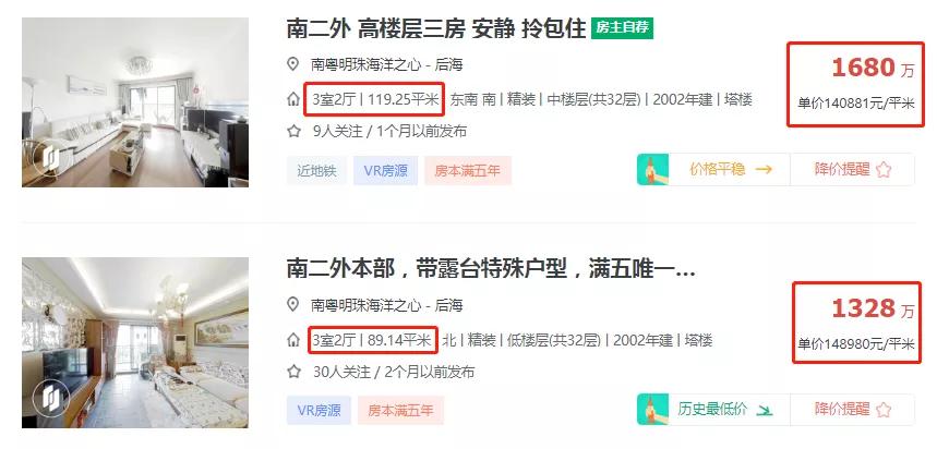 南山后海的房价和实际的成交价,后海房价靠什么支撑