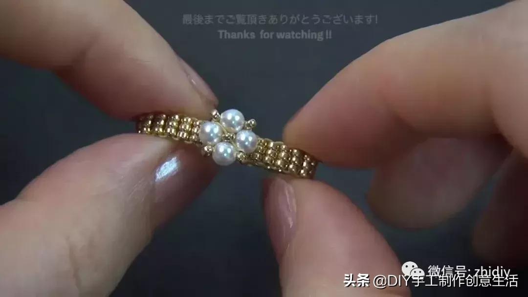 简单手工串珠戒指和发箍,戒指手工diy串珠慢视频