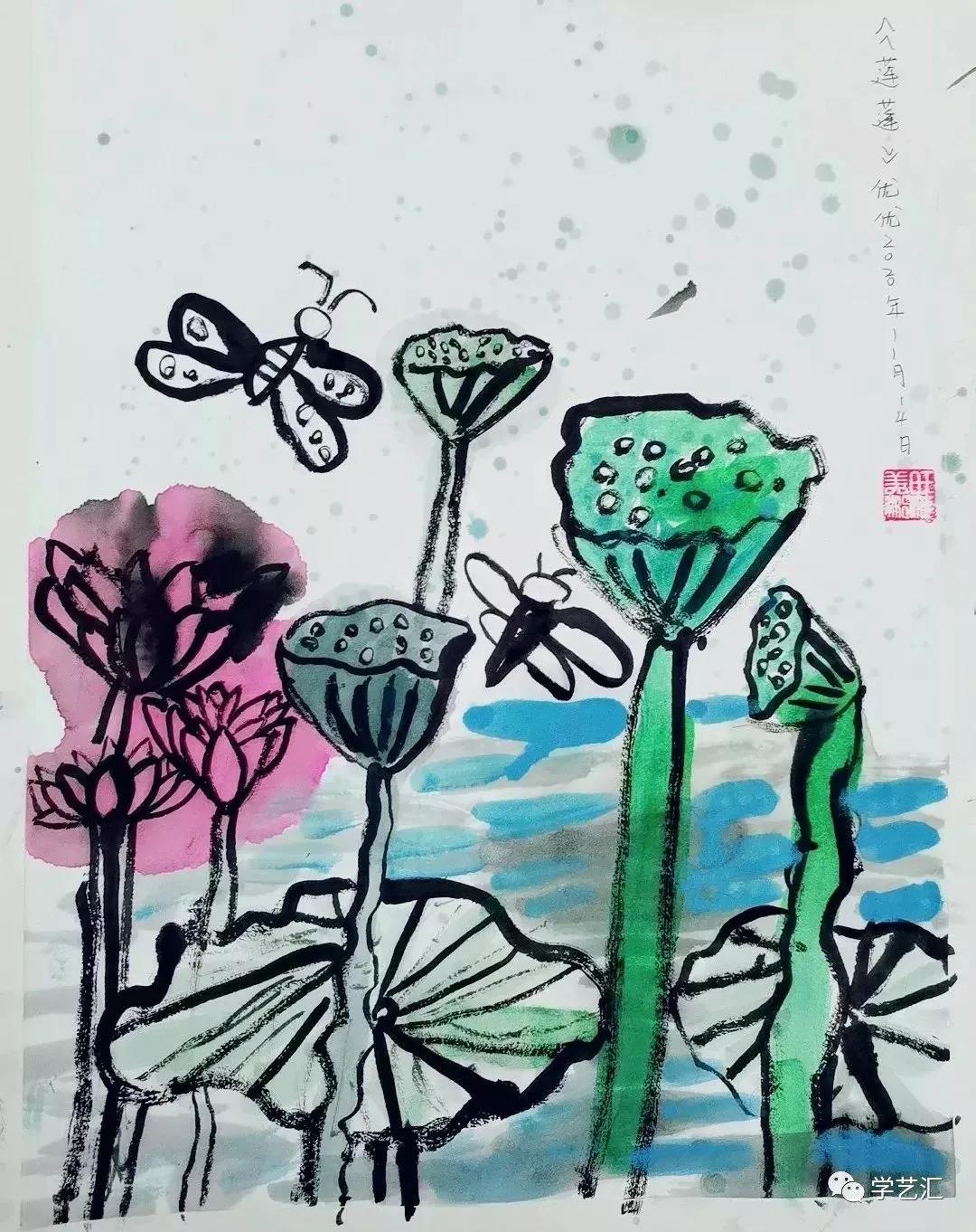 绘画水墨作品大全,水墨画儿童绘画技法新教程