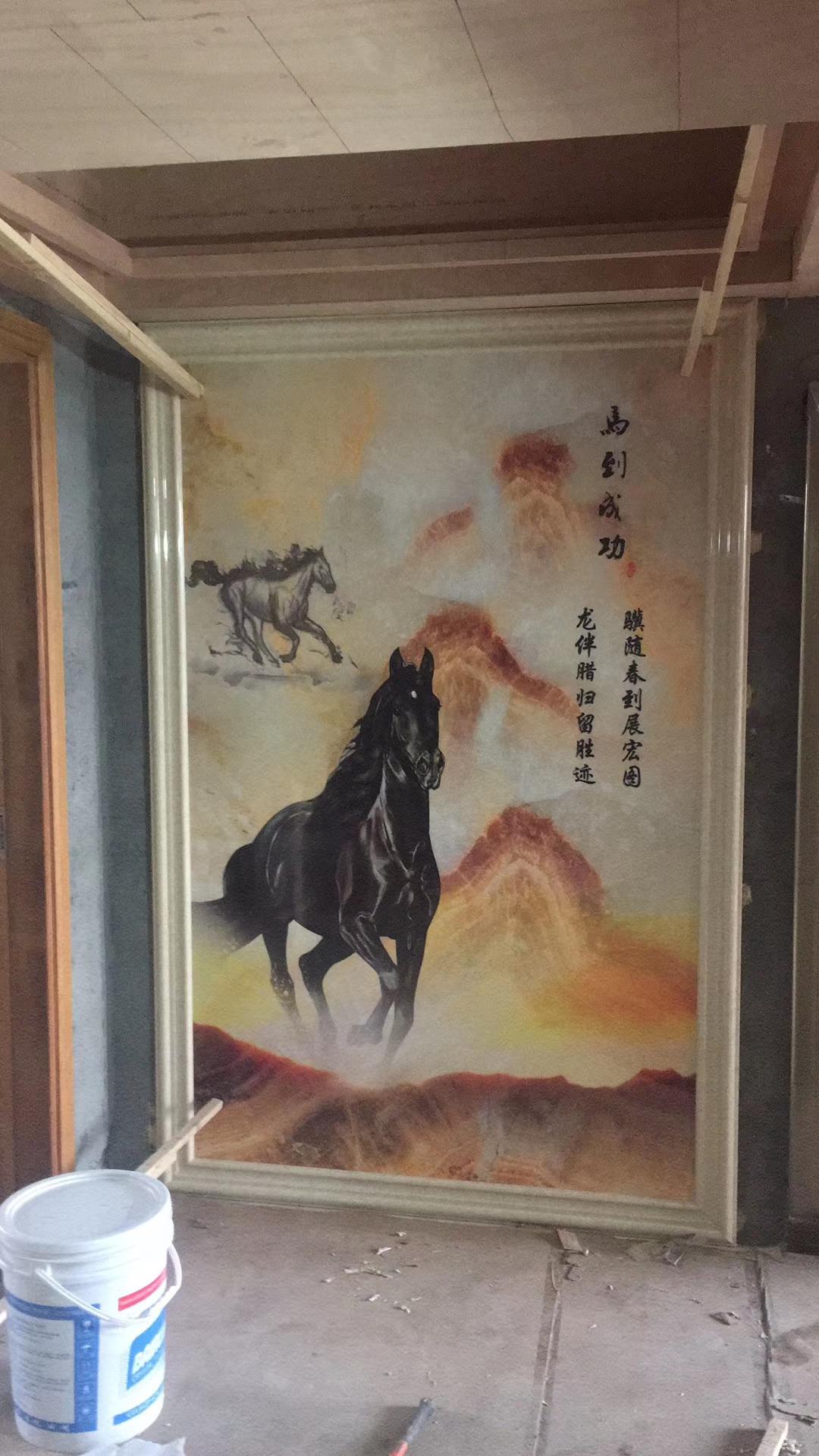 玄关墙瓷砖拼花图案,玄关背景墙大理石瓷砖效果图