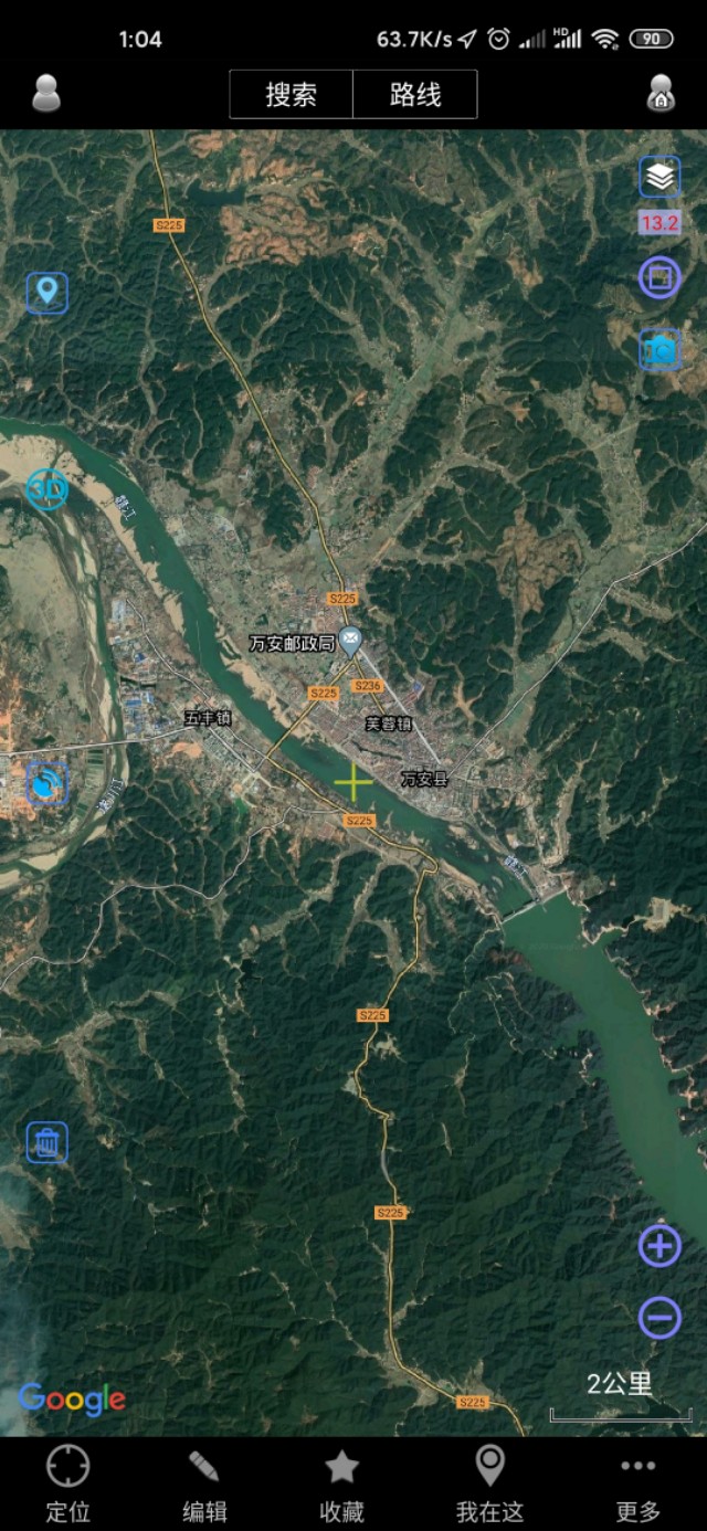 吉安市十县两区一县级市城区城建面积直观对比（同一比例尺下）