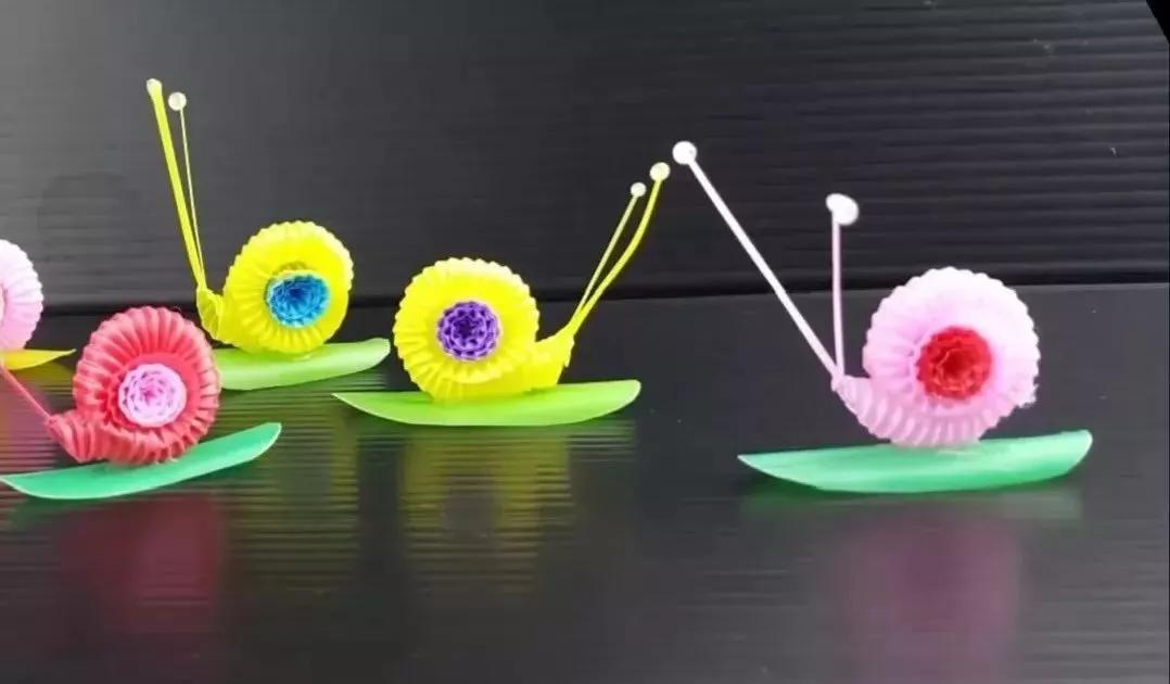 七彩的吸管剪一剪,DIY的蜗牛,天鹅,简直太像了(附教程)