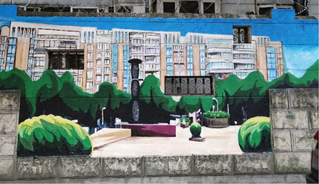 成都景点墙绘,成都城市手绘景观墙