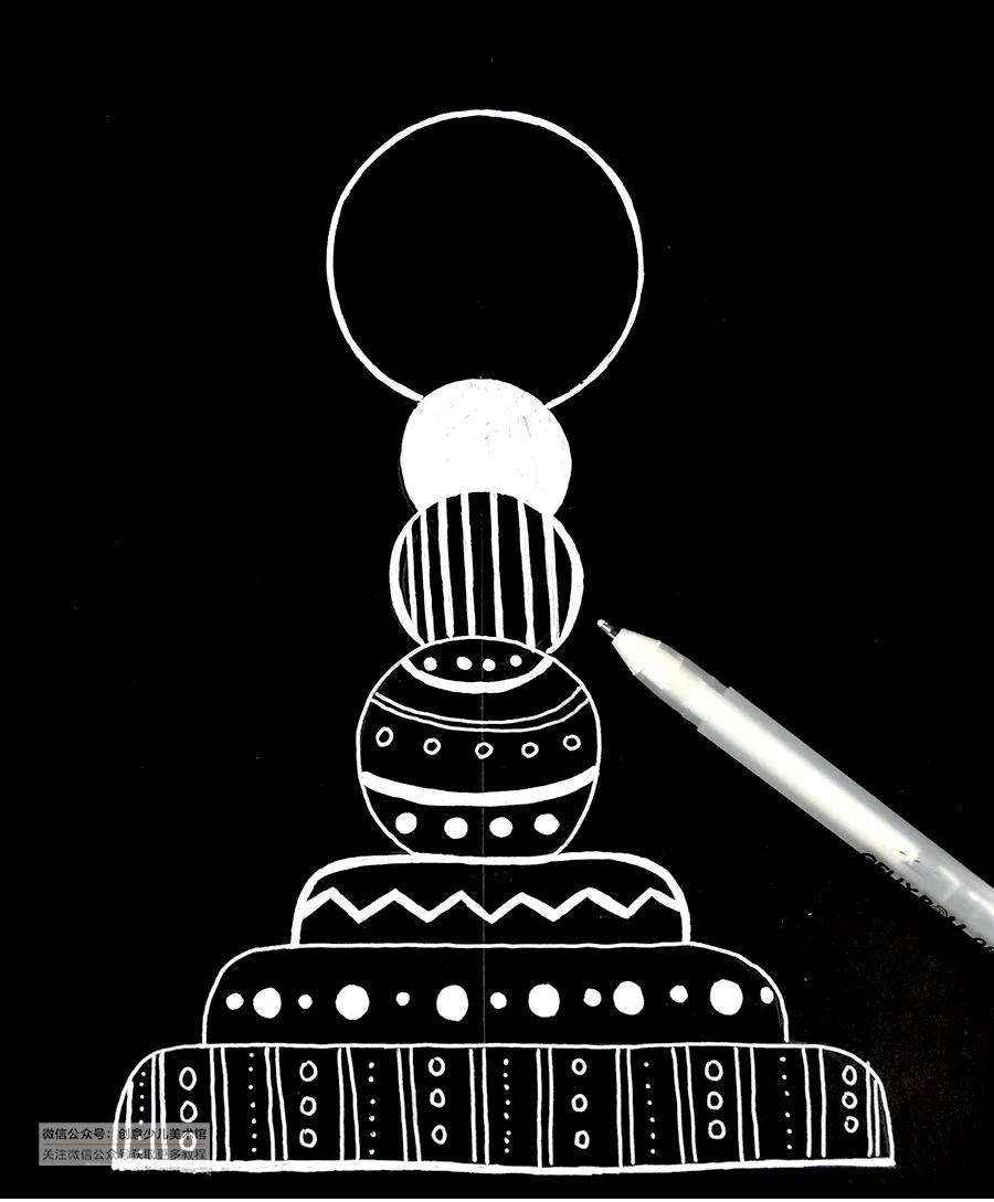 儿童画教程｜儿童装饰设计课程《一盏温馨的台灯》