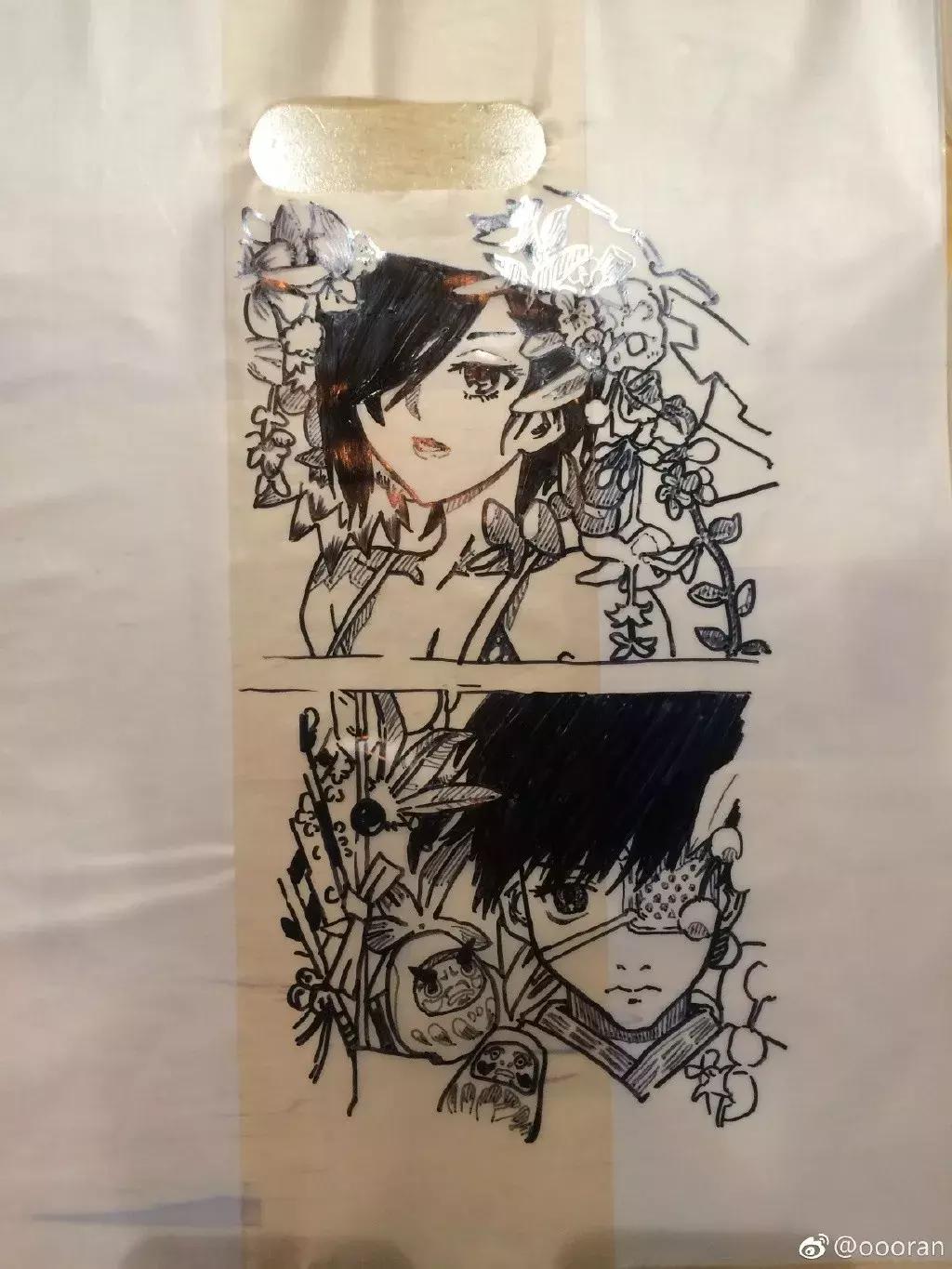 外卖小哥无所不能画画,外卖小哥手绘火了