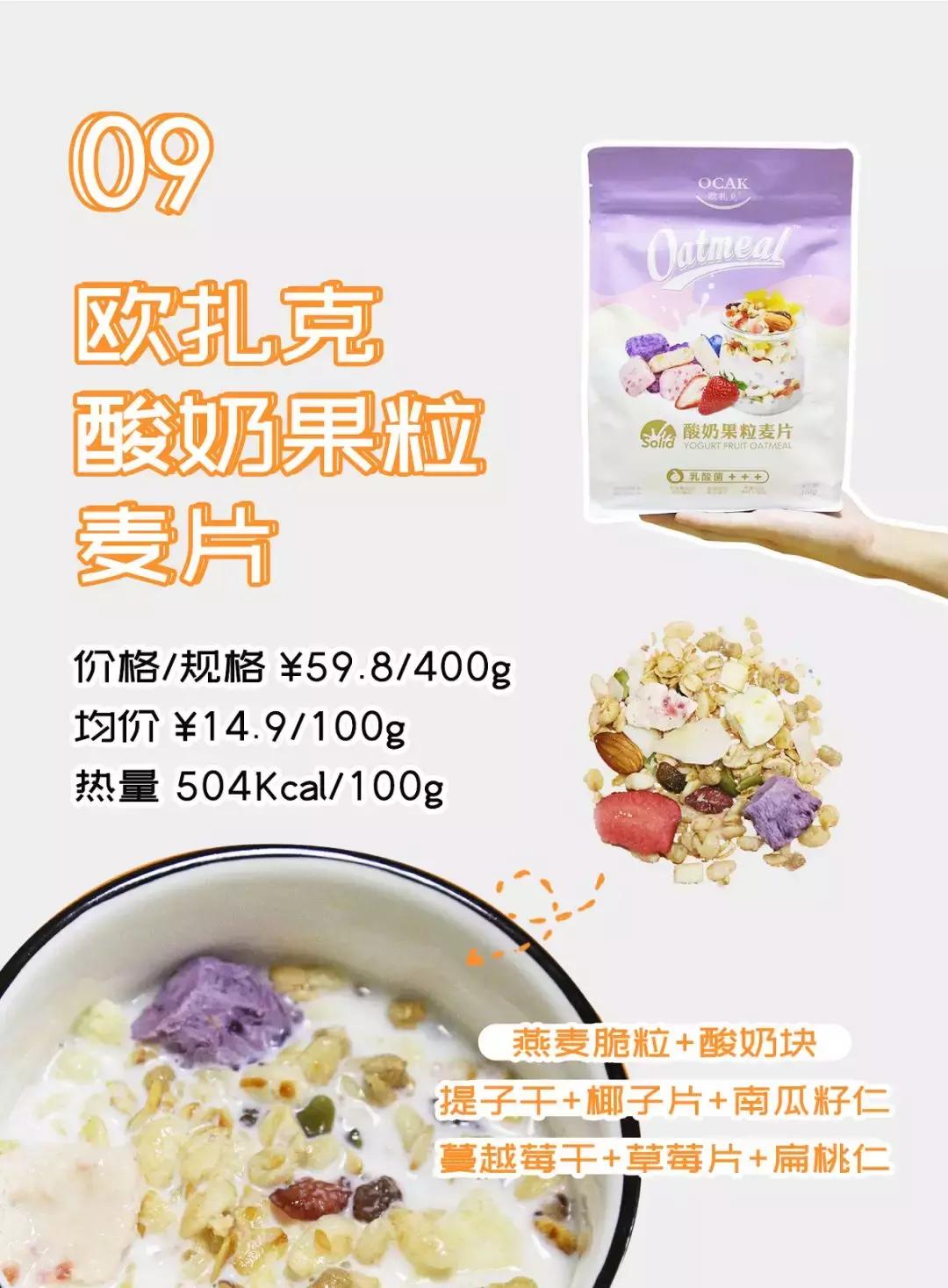 减脂水果坚果混合麦片即食早餐,欣善怡澳洲原装麦片低脂即食早餐