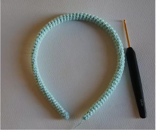 钩发箍教程小朋友,钩个保暖漂亮的发带